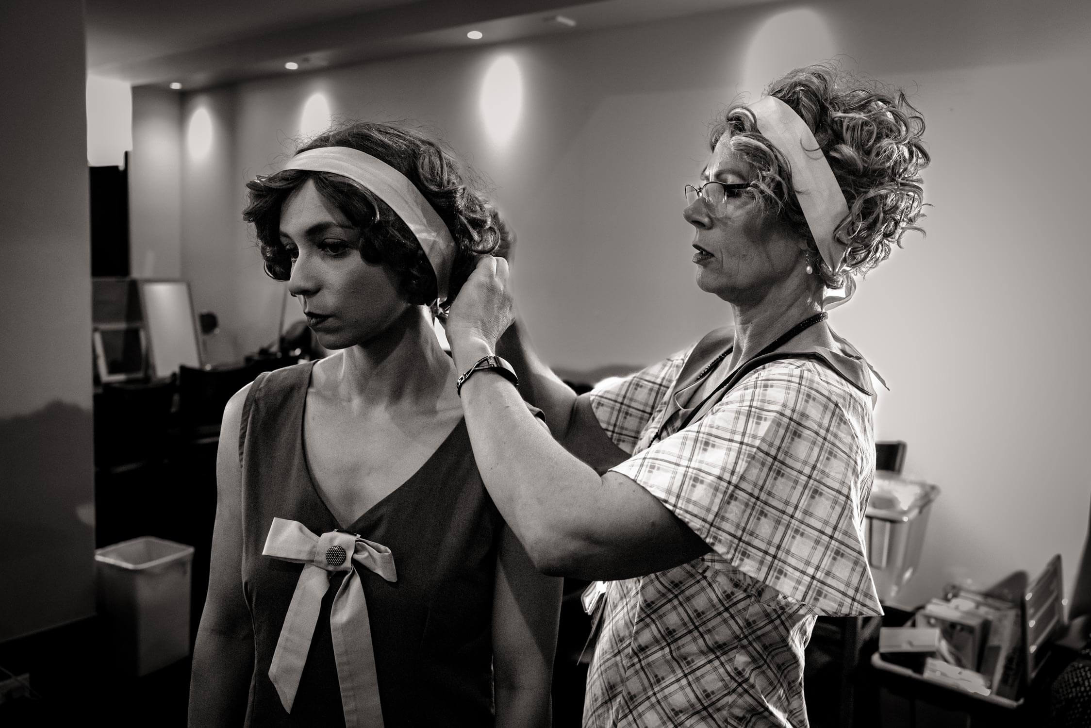 Makeup and Wig Session, Charleston Dancers, Art Deco, Napier