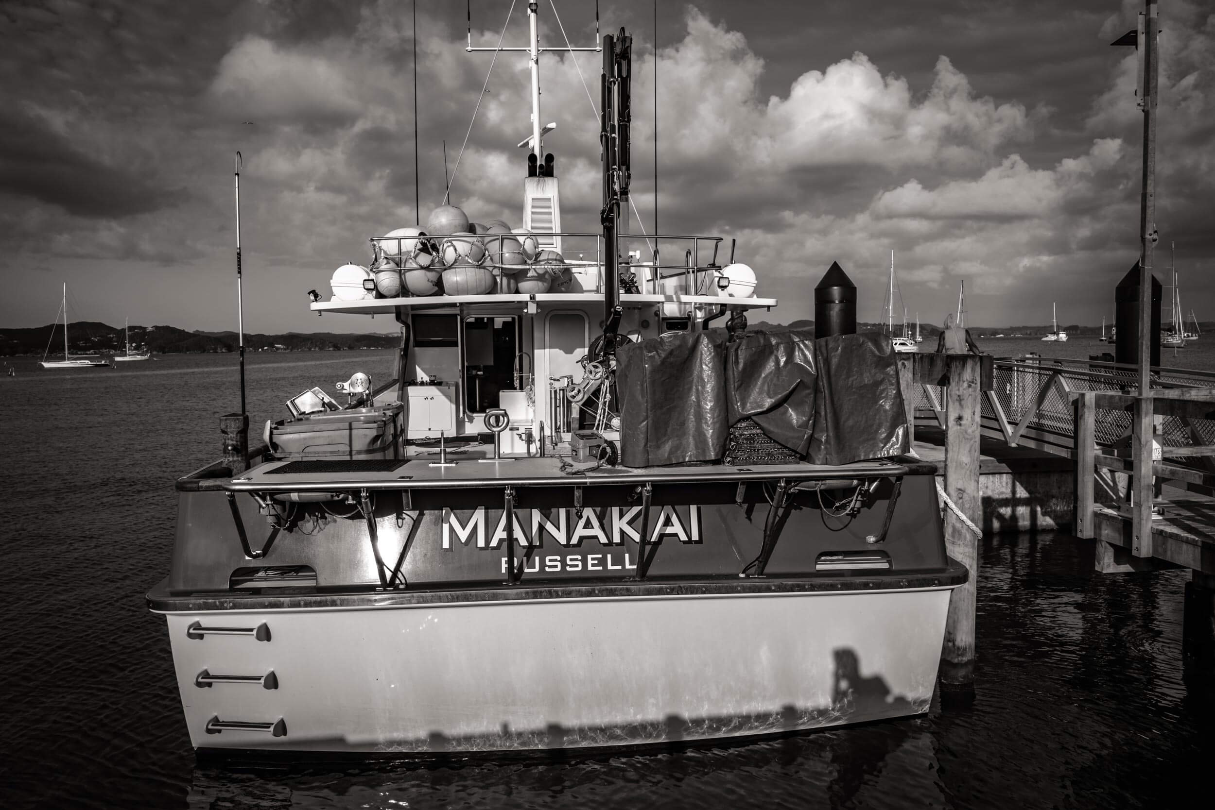 Aboard the Manakai, Russell